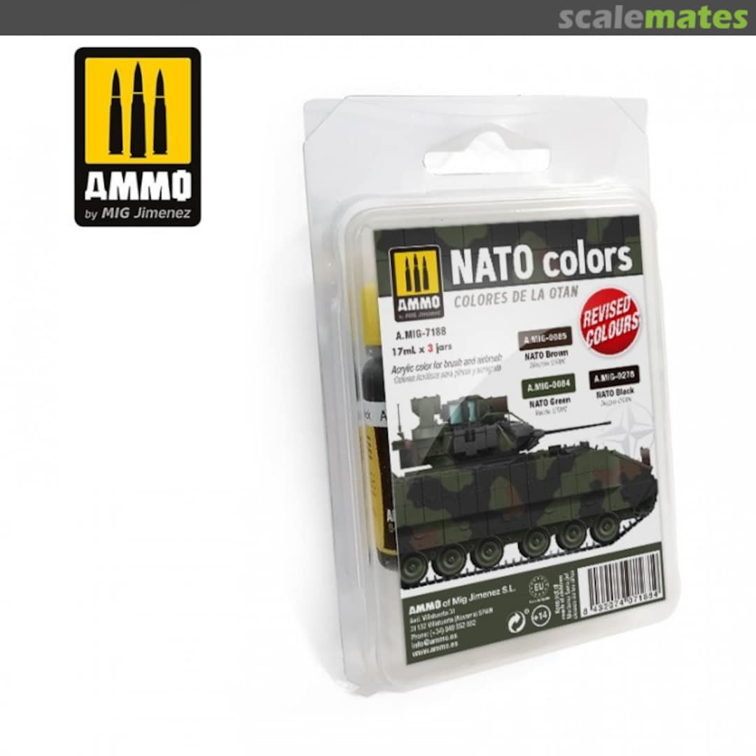 Boxart NATO Colors (Revised Colours) A.MIG-7188 Ammo by Mig Jimenez