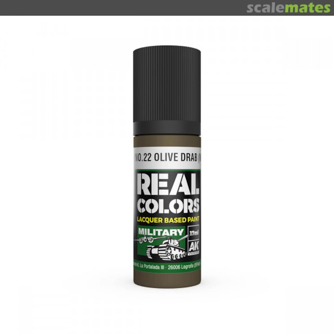 Boxart No.9/No.22 Olive Drab (WWII) AK Real Colors Boxart No.9/No.22 Olive Drab (WWII) AK Real Colors