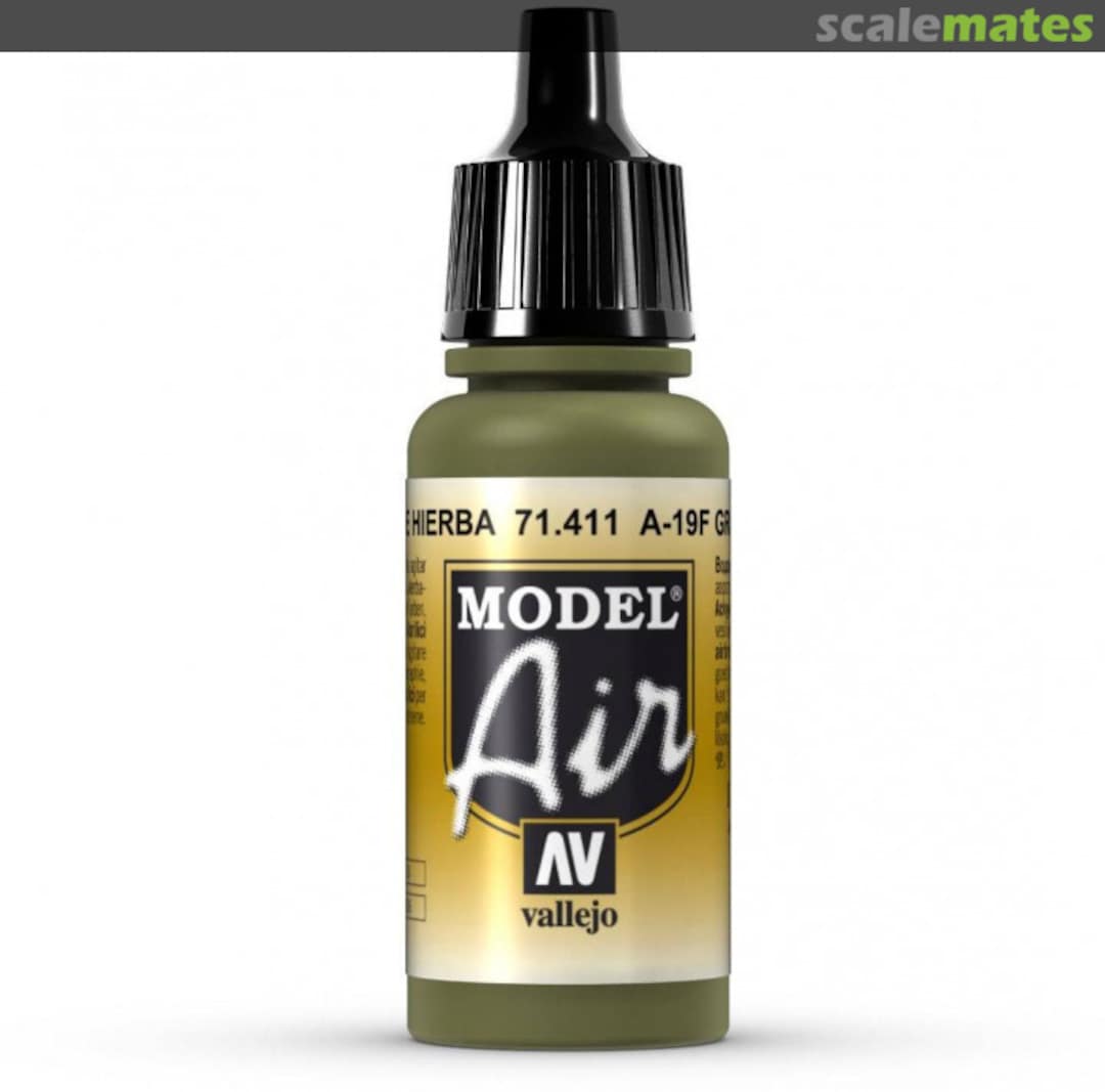 Boxart A-19F Grass Green 71.411 Vallejo Model Air Boxart A-19F Grass Green 71.411 Vallejo Model Air