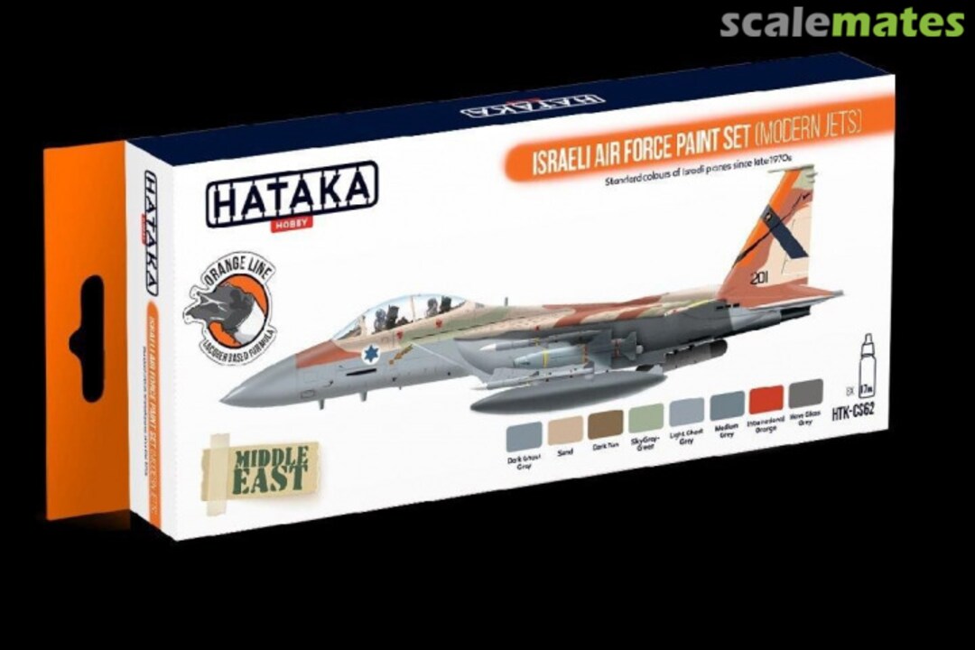 Boxart Israeli Air Force Paint Set (Modern Jets) HTK-CS62 Hataka Hobby Orange Line Boxart Israeli Air Force Paint Set (Modern Jets) HTK-CS62 Hataka Hobby Orange Line