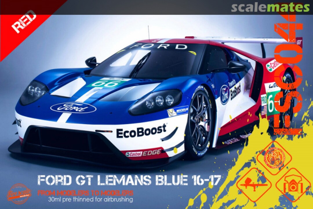 Boxart Ford GT Lemans Red 16-17  Fire Scale Colors