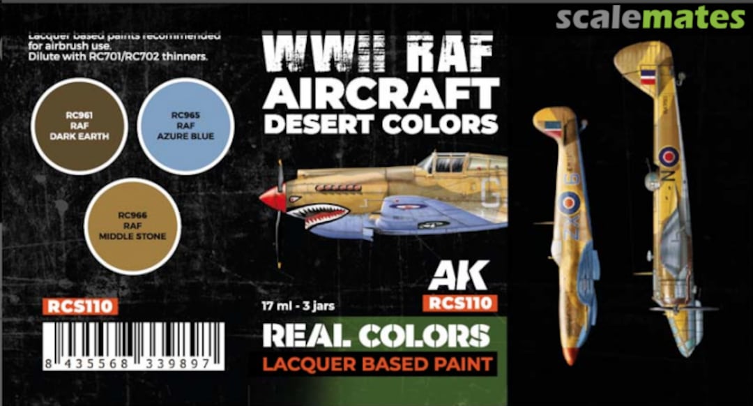 Boxart WWII RAF Aircraft Desert Colors  AK Real Colors