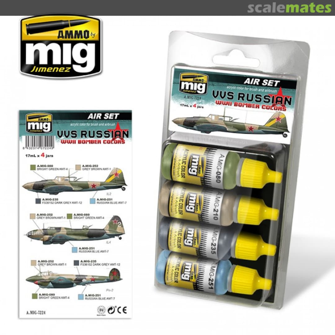 Boxart VVS RUSSIAN WWII BOMBER COLORS  Ammo by Mig Jimenez