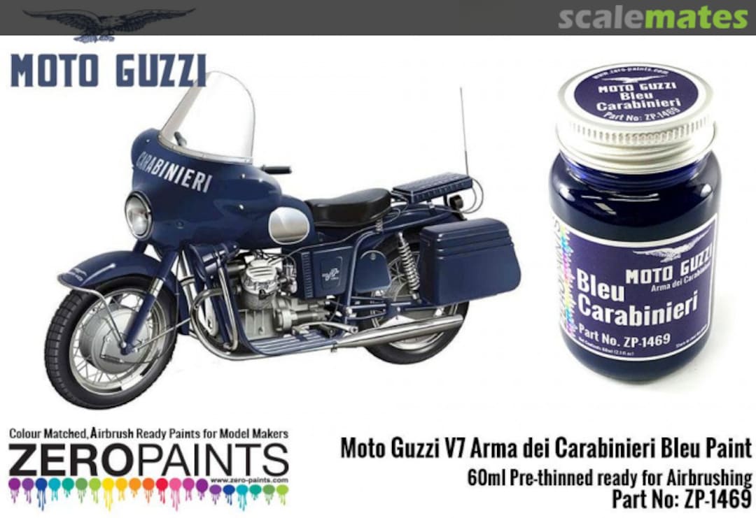 Boxart Moto Guzzi V7 Arma dei Carabinieri Bleu  Zero Paints