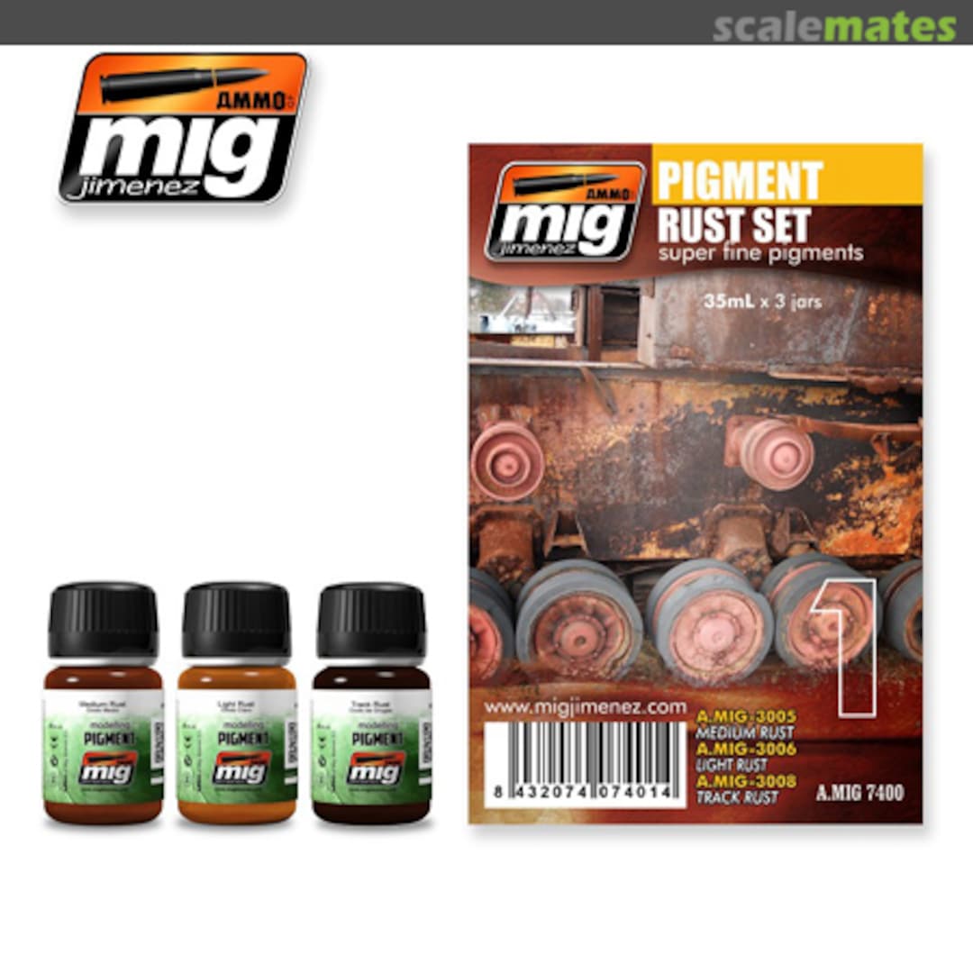 Boxart Pigment Rust Set  Ammo by Mig Jimenez