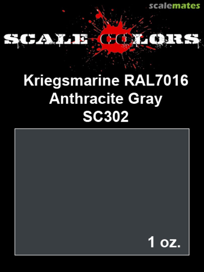 Boxart RAL 7016 Kriegsmarine Anthracite Gray SC302 Scale Colors Boxart RAL 7016 Kriegsmarine Anthracite Gray SC302 Scale Colors