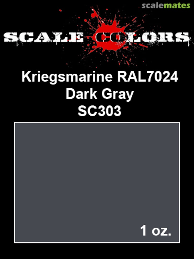 Boxart RAL 7024 Kriegsmarine Dark Gray SC303 Scale Colors Boxart RAL 7024 Kriegsmarine Dark Gray SC303 Scale Colors