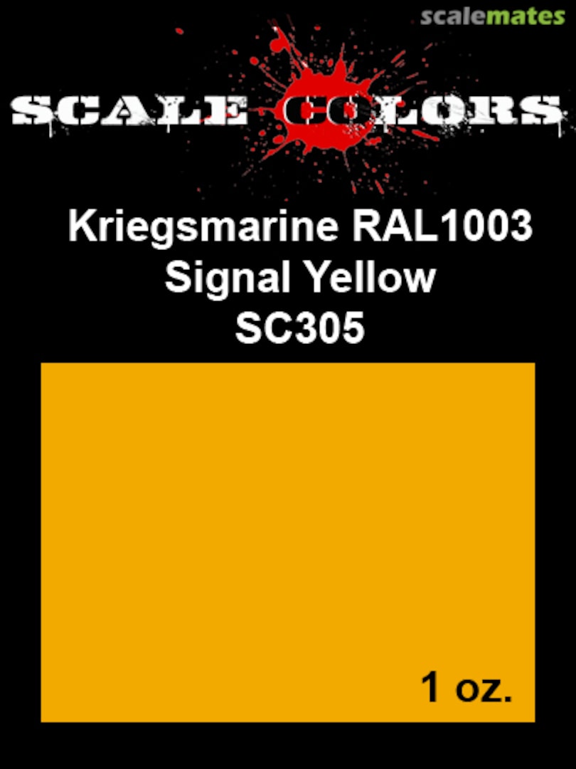 Boxart RAL 1003 Kriegsmarine Signal Yellow SC305 Scale Colors Boxart RAL 1003 Kriegsmarine Signal Yellow SC305 Scale Colors