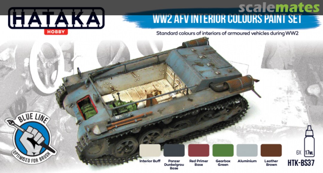 Boxart World War 2 AFV Interior Colours Paint Set  Hataka Hobby Orange Line
