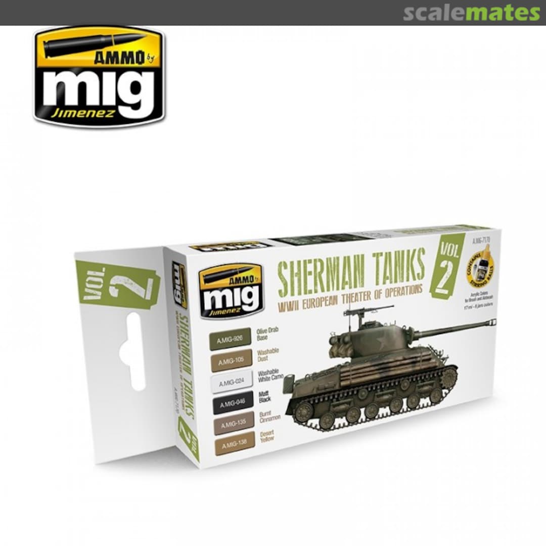 Boxart Set Sherman Tanks Vol. 2 (WWII European Theater Operations)  Ammo by Mig Jimenez