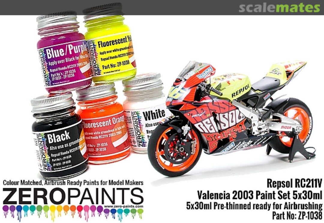 Boxart Repsol RC211V Valencia 2003 Paint Set  Zero Paints