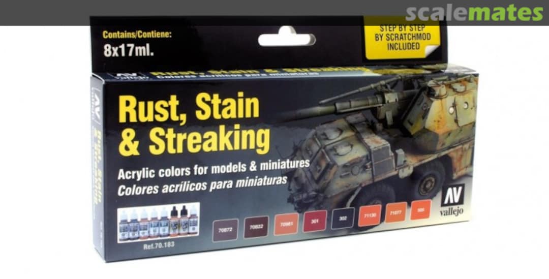 Boxart Rust, Stain & Streaking 70.183 Vallejo Model Color