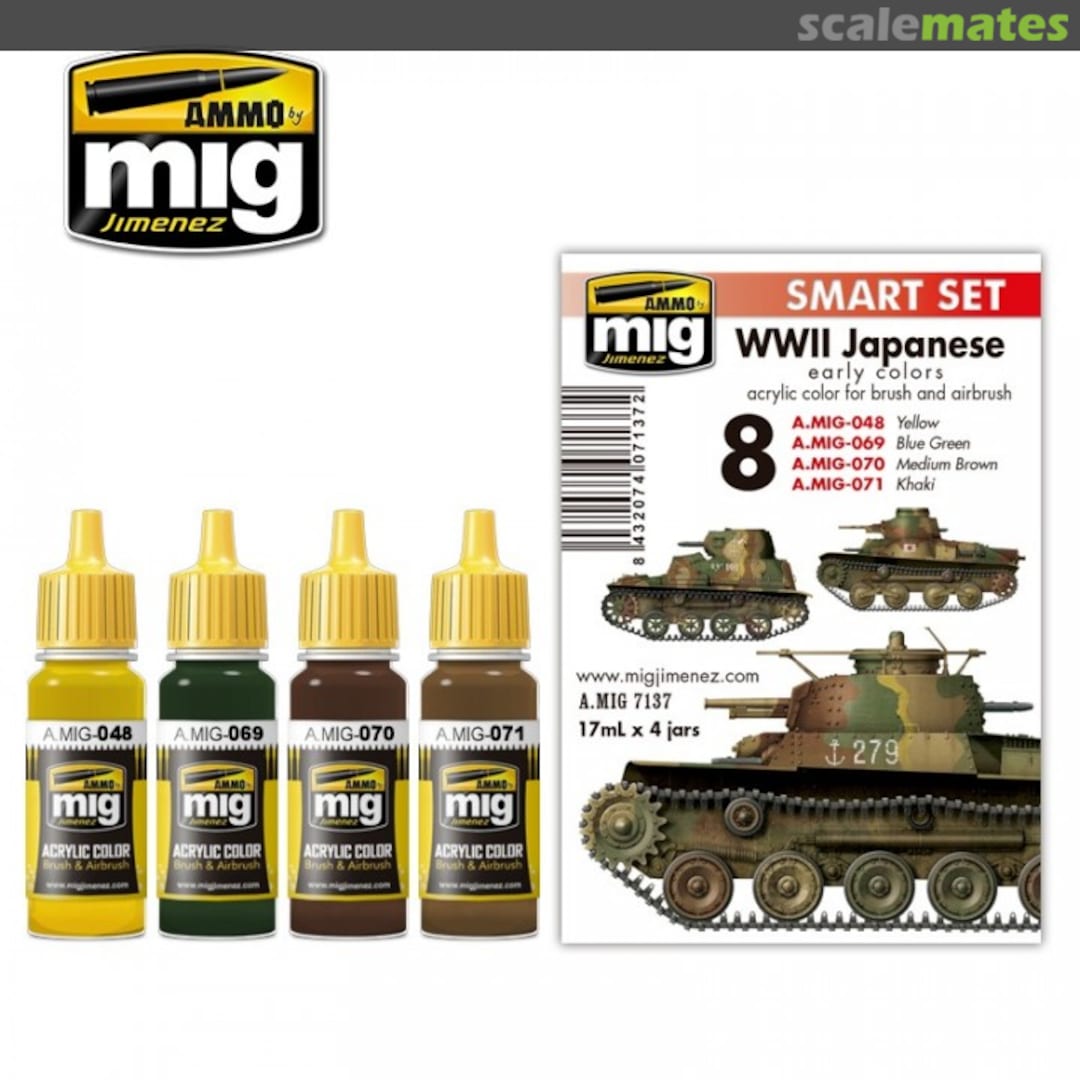 Boxart WWII Japanese AFV Early Colors  Ammo by Mig Jimenez