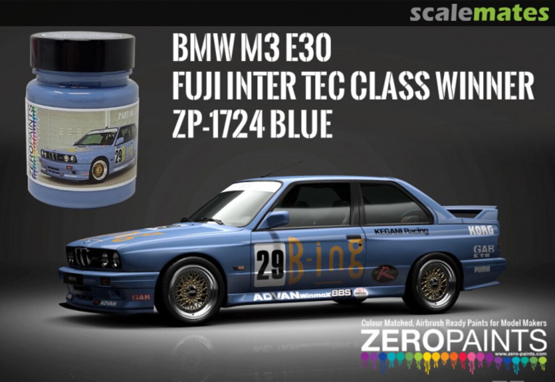Boxart BMW M3 E30 90's Fuji Intertec Class Winner - Blue  Zero Paints