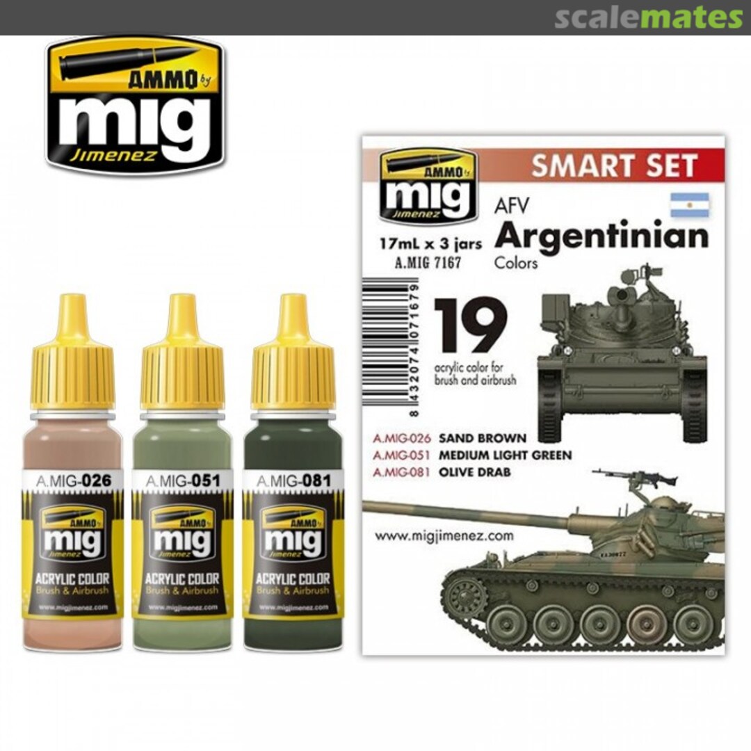 Boxart AFV Argentinian Colors  Ammo by Mig Jimenez