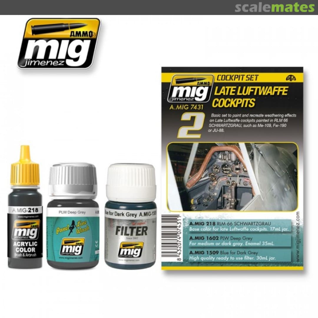 Boxart Late Luftwaffe Cockpits  Ammo by Mig Jimenez