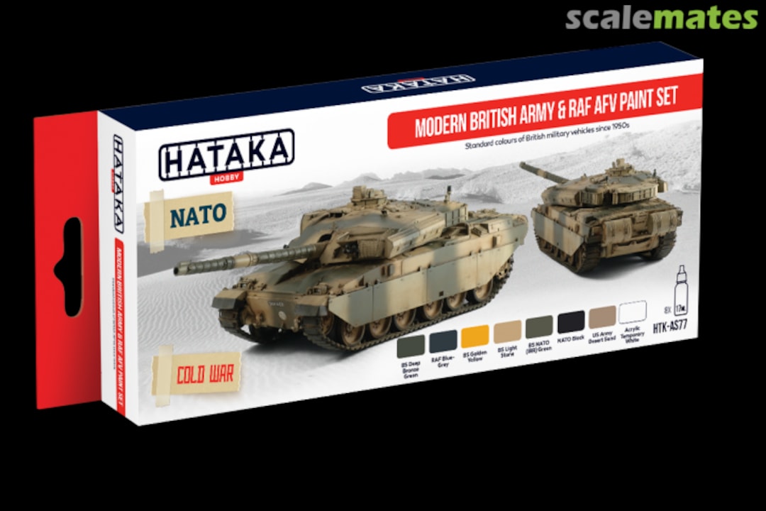Boxart Modern British Army & RAF AFV Paint Set HTK-AS77 Hataka Hobby Red Line Boxart Modern British Army & RAF AFV Paint Set HTK-AS77 Hataka Hobby Red Line