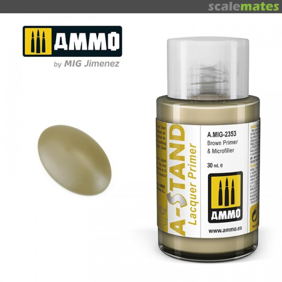Boxart A-STAND Brown Primer & Microfiller  Ammo by Mig Jimenez