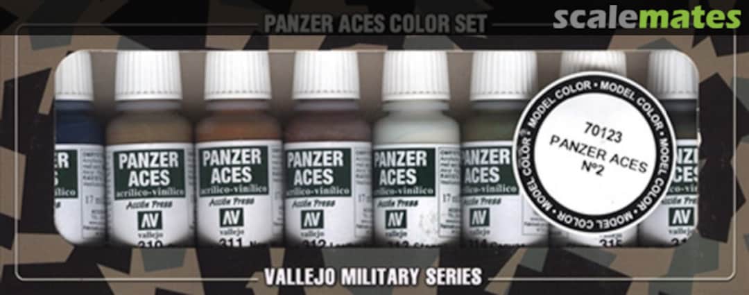 Boxart Panzer Aces Set #2 - Wood, Leather, Stencil, Canvas & Mud 70.123 Vallejo Panzer Aces