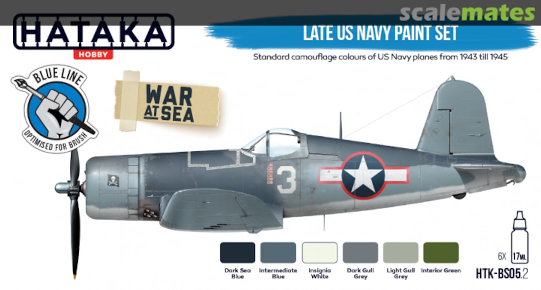 Boxart Late US Navy Paint Set HTK-BS05.2 Hataka Hobby Blue Line Boxart Late US Navy Paint Set HTK-BS05.2 Hataka Hobby Blue Line