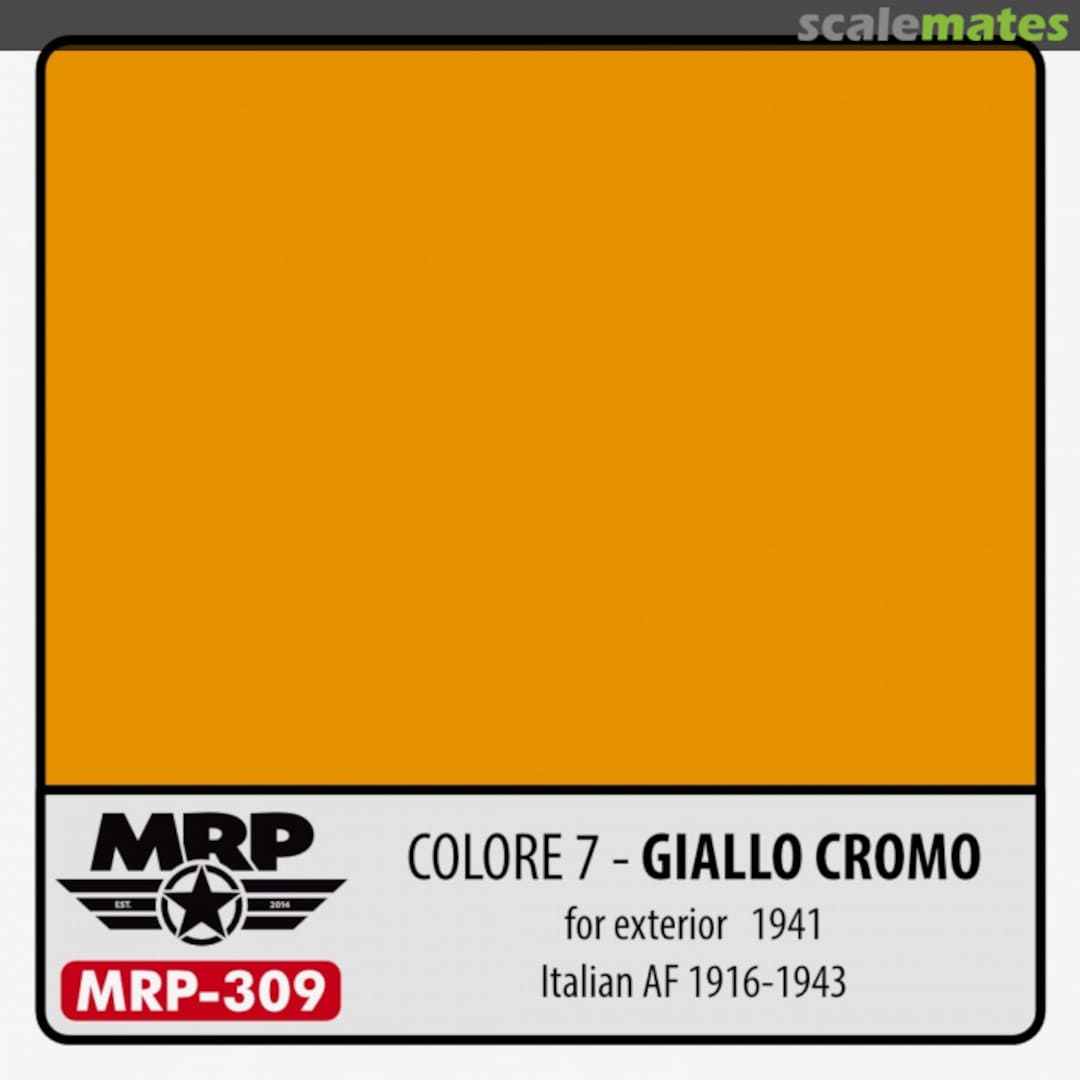Boxart Colore 7 – Giallo Cromo (for exterior) – 1941 (Italian AF) MR.Paint Boxart Colore 7 – Giallo Cromo (for exterior) – 1941 (Italian AF) MR.Paint