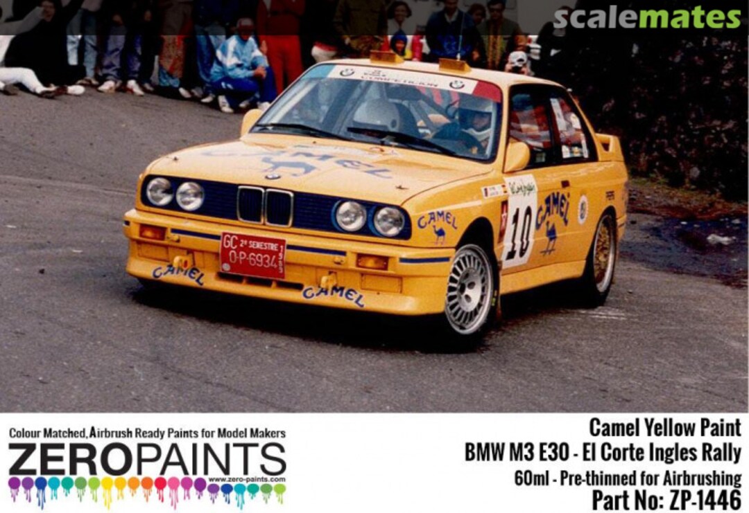 Boxart Camel Yellow for BMW M3 E30 - El Corte Ingles Rally  Zero Paints