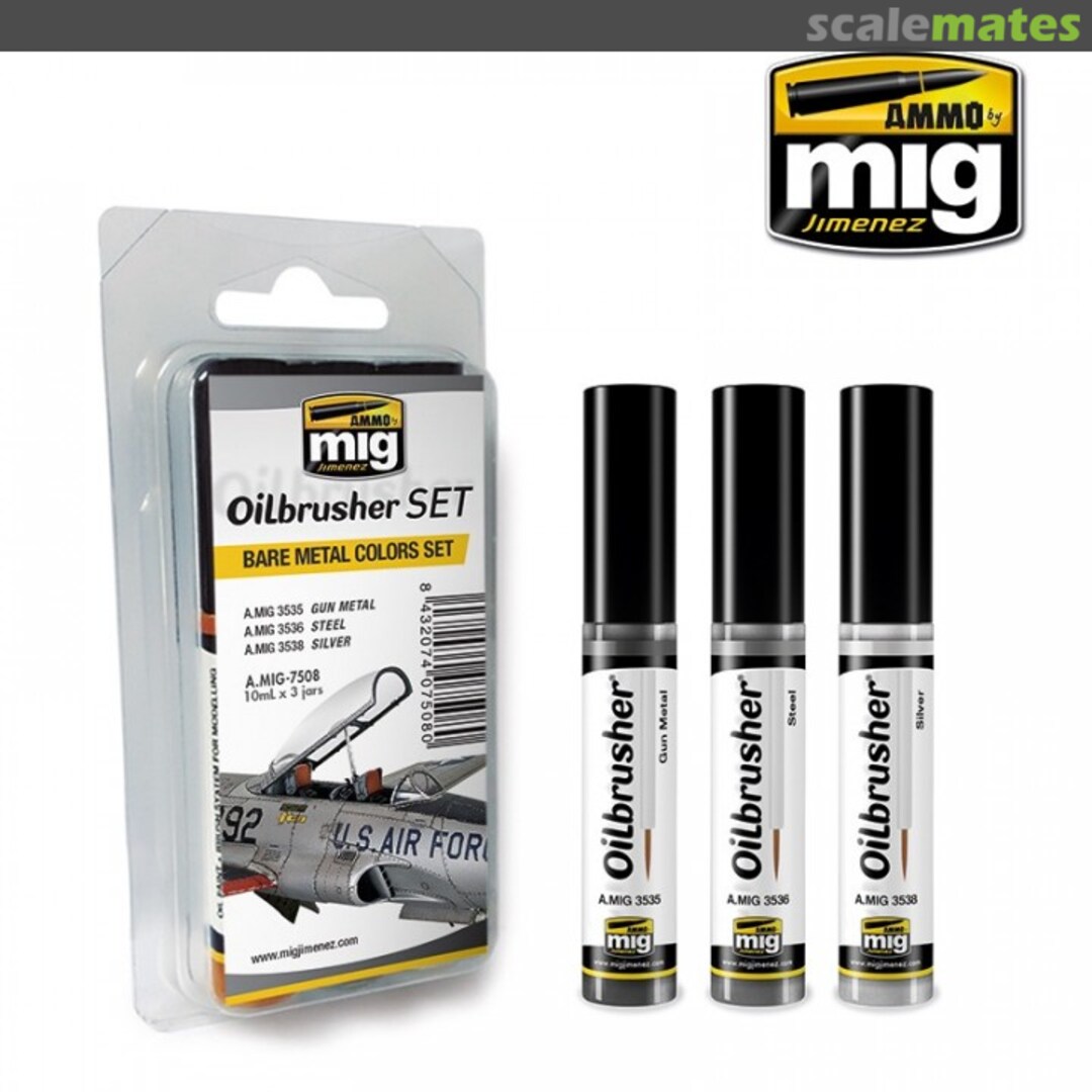 Boxart Oilbrusher - Bare Metal Colors Set  Ammo by Mig Jimenez