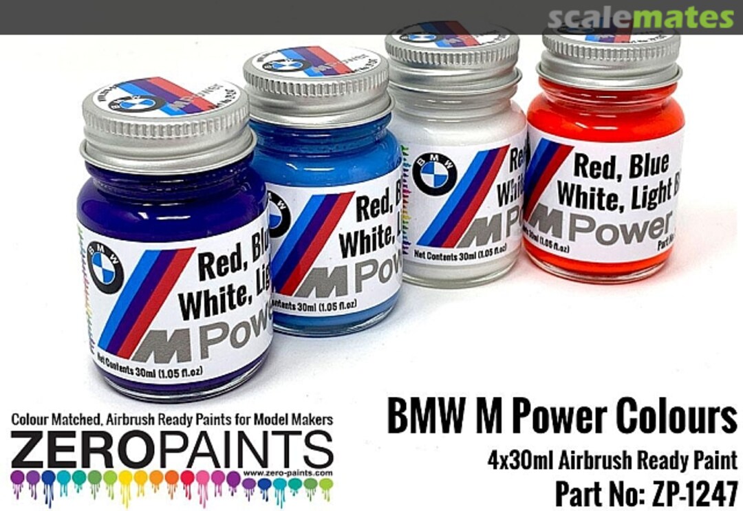 Boxart BMW M Power Colours Paint Set 4x30 ml ZP-1247 Zero Paints