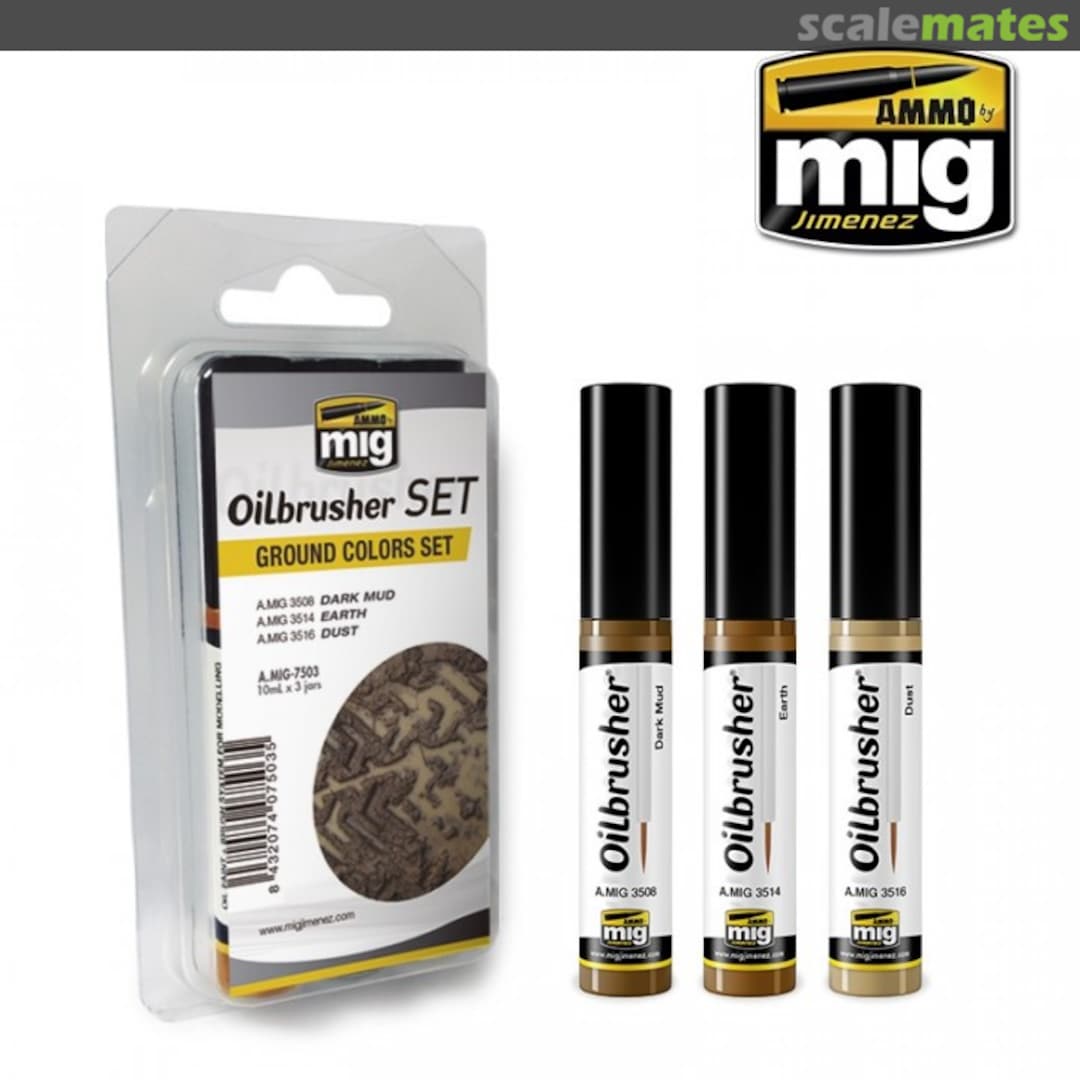 Boxart Oilbrusher - Ground Colors Set  Ammo by Mig Jimenez