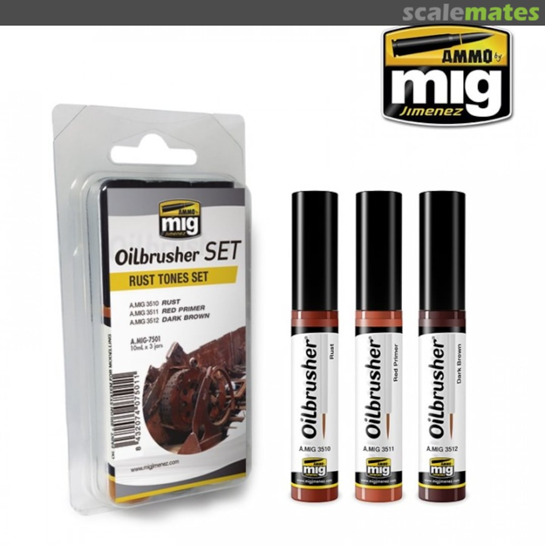 Boxart Oilbrusher - Rust Tones Set  Ammo by Mig Jimenez