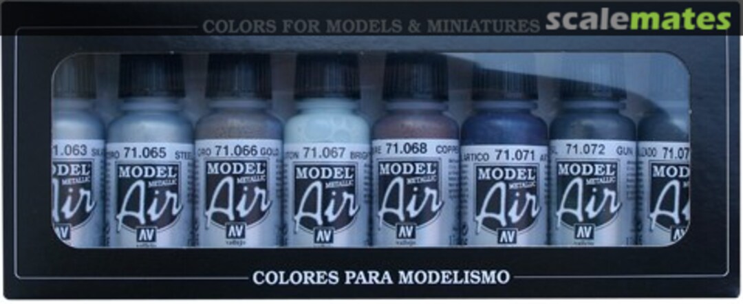 Boxart Metallic Colors 71.176 Vallejo Model Air