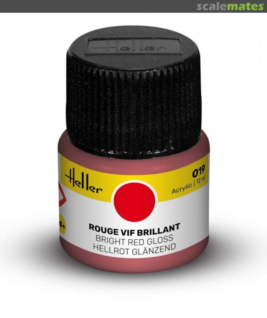 Boxart Rouge vif brilliant (Gloss Bright Red) 9019 Heller Acrylic Boxart Rouge vif brilliant (Gloss Bright Red) 9019 Heller Acrylic
