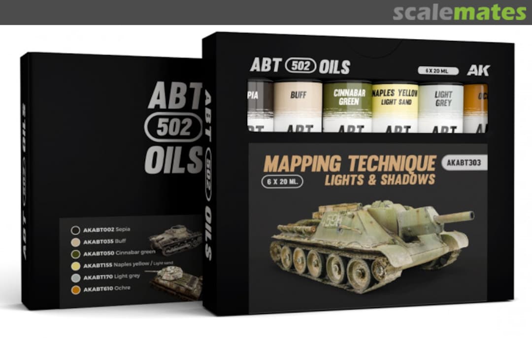Boxart Mapping Technique Lights & Shadows Set  ABT 502 OILS