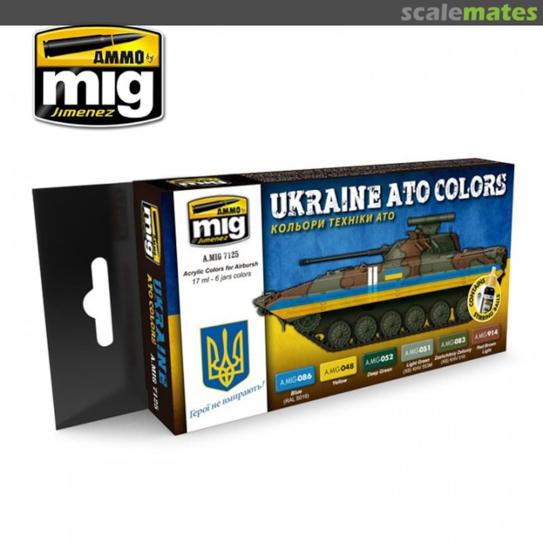 Boxart Ukrainian ATO Colors Ammo by Mig Jimenez Boxart Ukrainian ATO Colors Ammo by Mig Jimenez