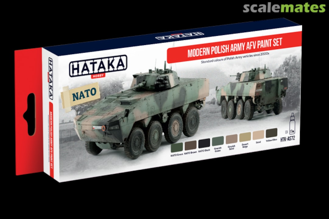 Boxart Modern Polish Army AFV Paint Set HTK-AS72 Hataka Hobby Red Line