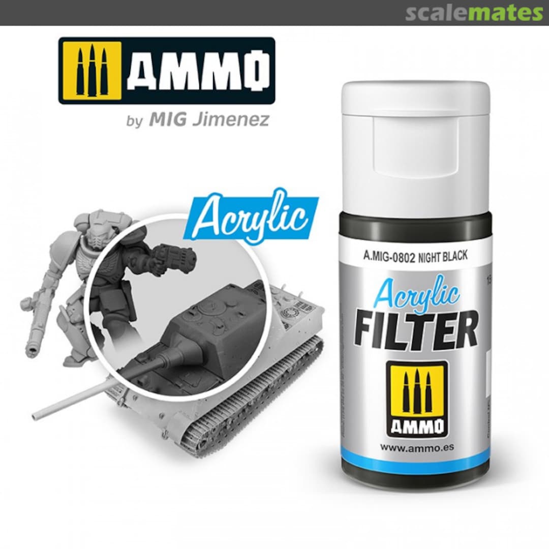 Boxart ACRYLIC FILTER Night Black  Ammo by Mig Jimenez