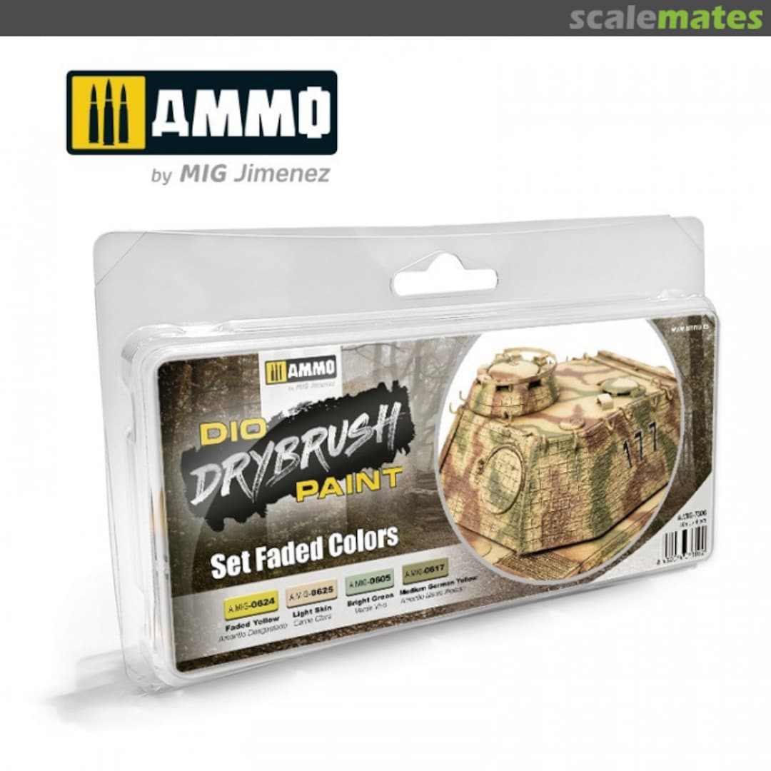 Boxart DRYBRUSH Set Faded Colors Set A.MIG-7306 Ammo by Mig Jimenez