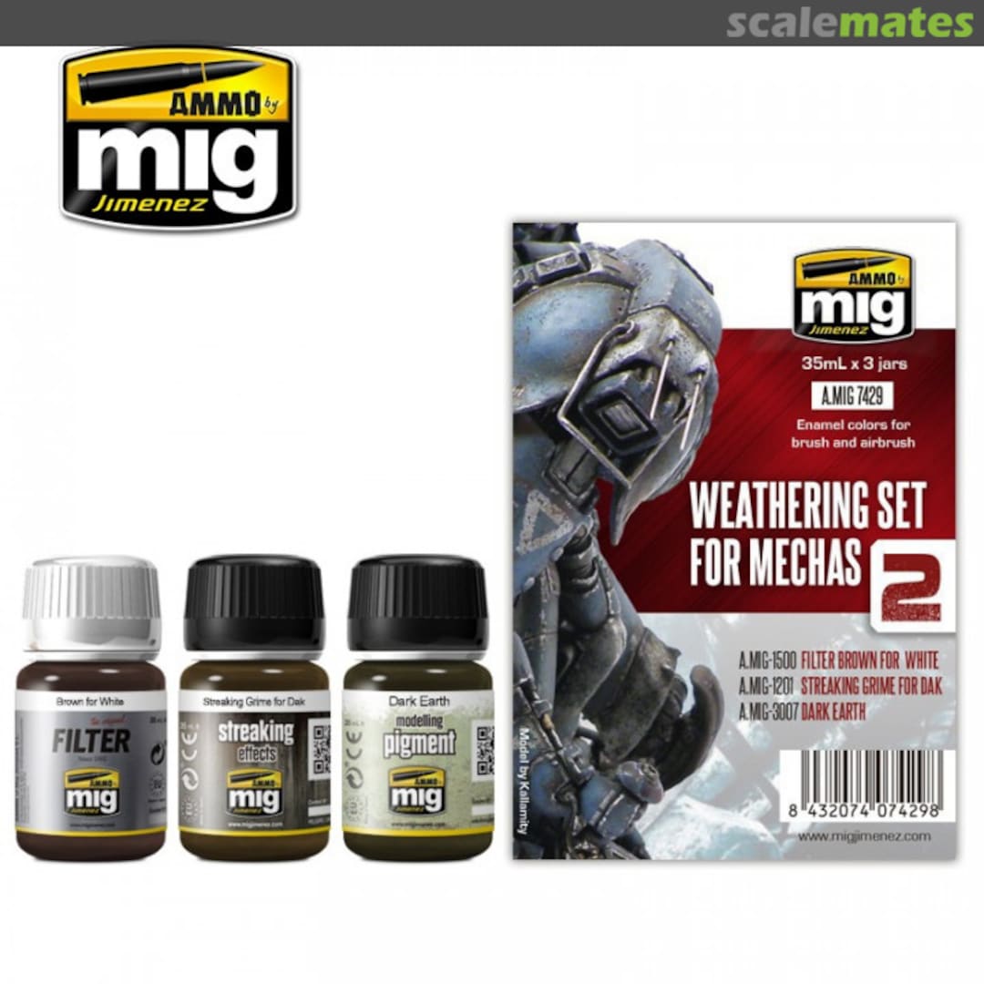 Boxart Weathering Set for Mechas  Ammo by Mig Jimenez