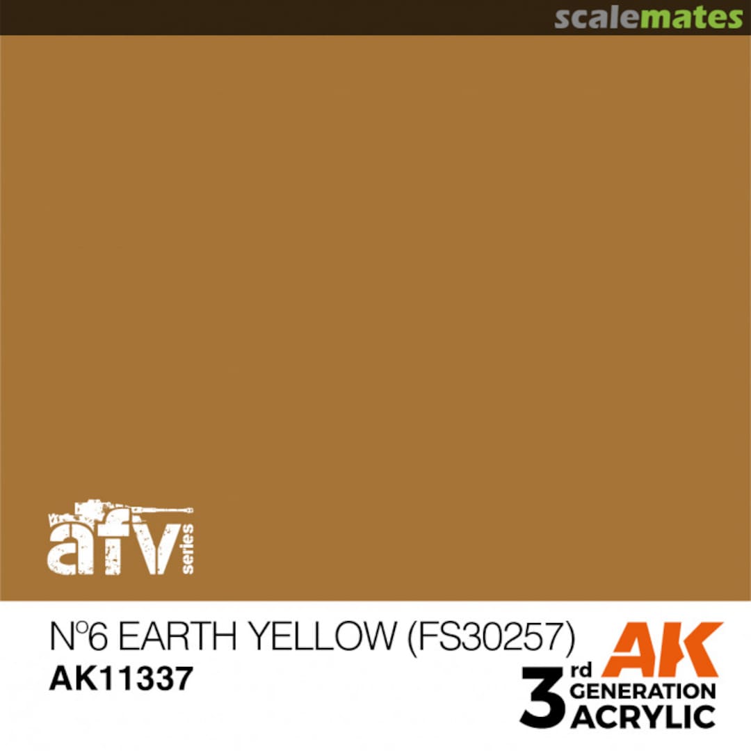 Boxart No 6 Earth Yellow (FS30257) AK 3rd Generation - AFV Boxart No 6 Earth Yellow (FS30257) AK 3rd Generation - AFV