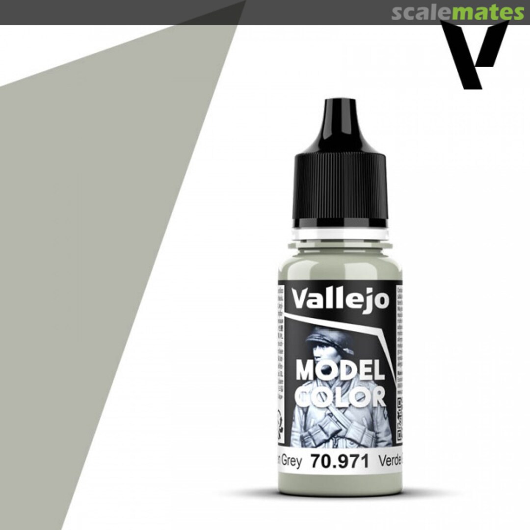 Boxart Light Green Grey 70.971, 971, Pos. 167* Vallejo Model Color Boxart Light Green Grey 70.971, 971, Pos. 167* Vallejo Model Color
