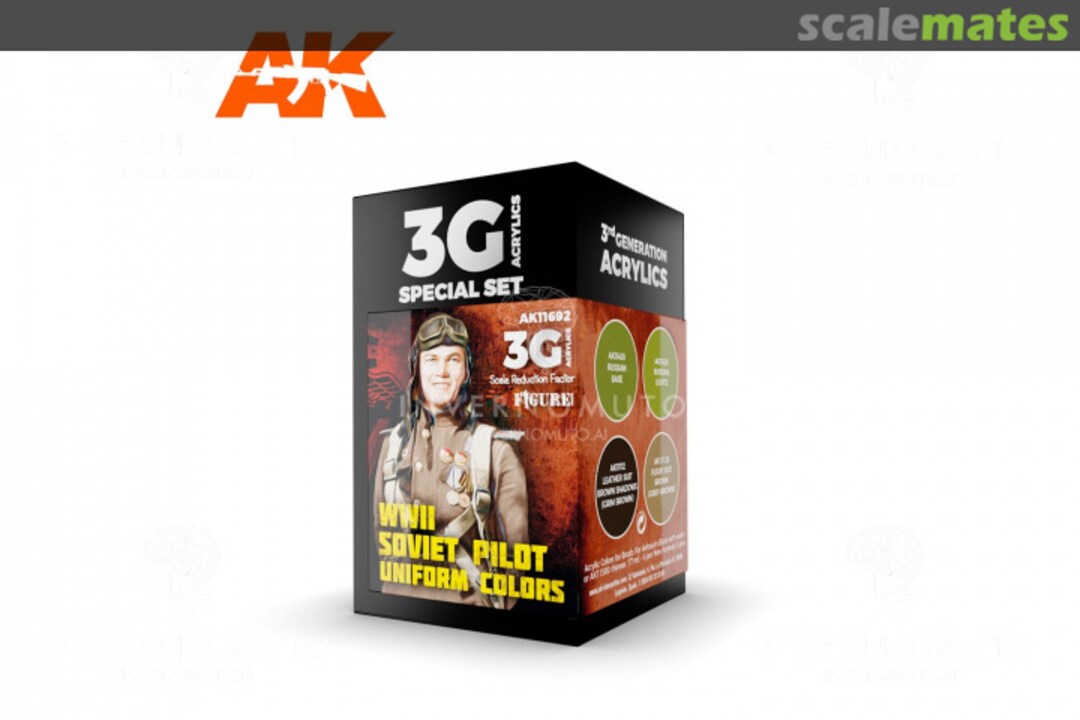 Boxart WWII Soviet Pilot Uniform Colors  AK 3rd Generation - Figure