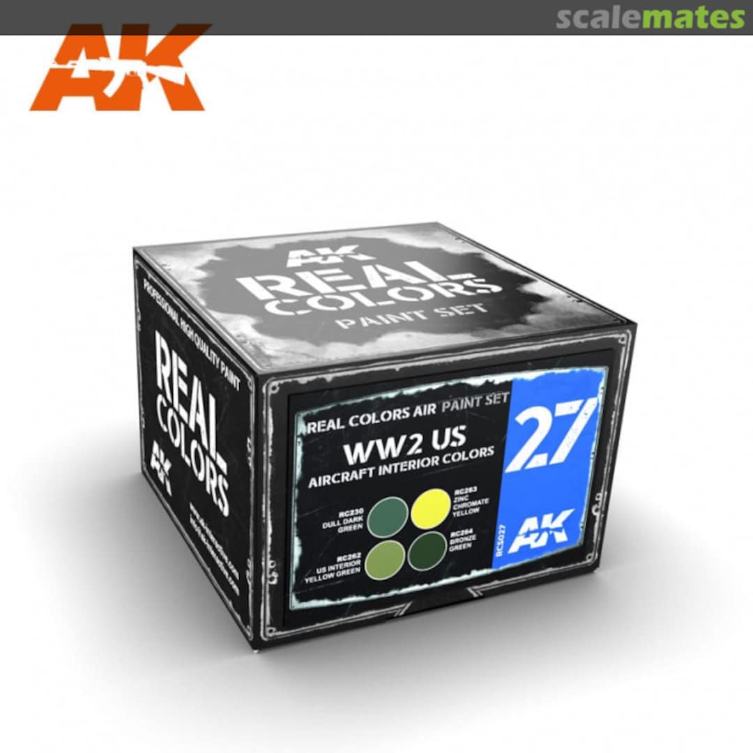 Boxart WW2 US Aircraft Interior Colors RCS027 AK Real Colors