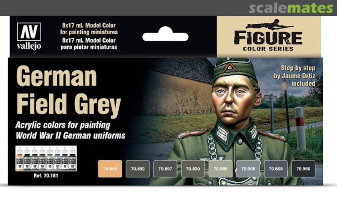 Boxart German Field Grey 70.181 Vallejo Model Color Boxart German Field Grey 70.181 Vallejo Model Color