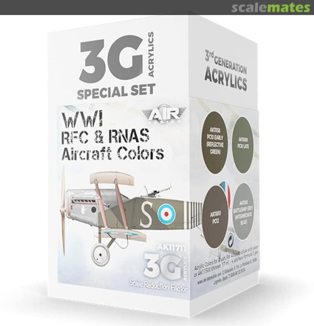 Boxart WWI RFC & RNAS.  Aircraft Colors  AK Interactive Air Series