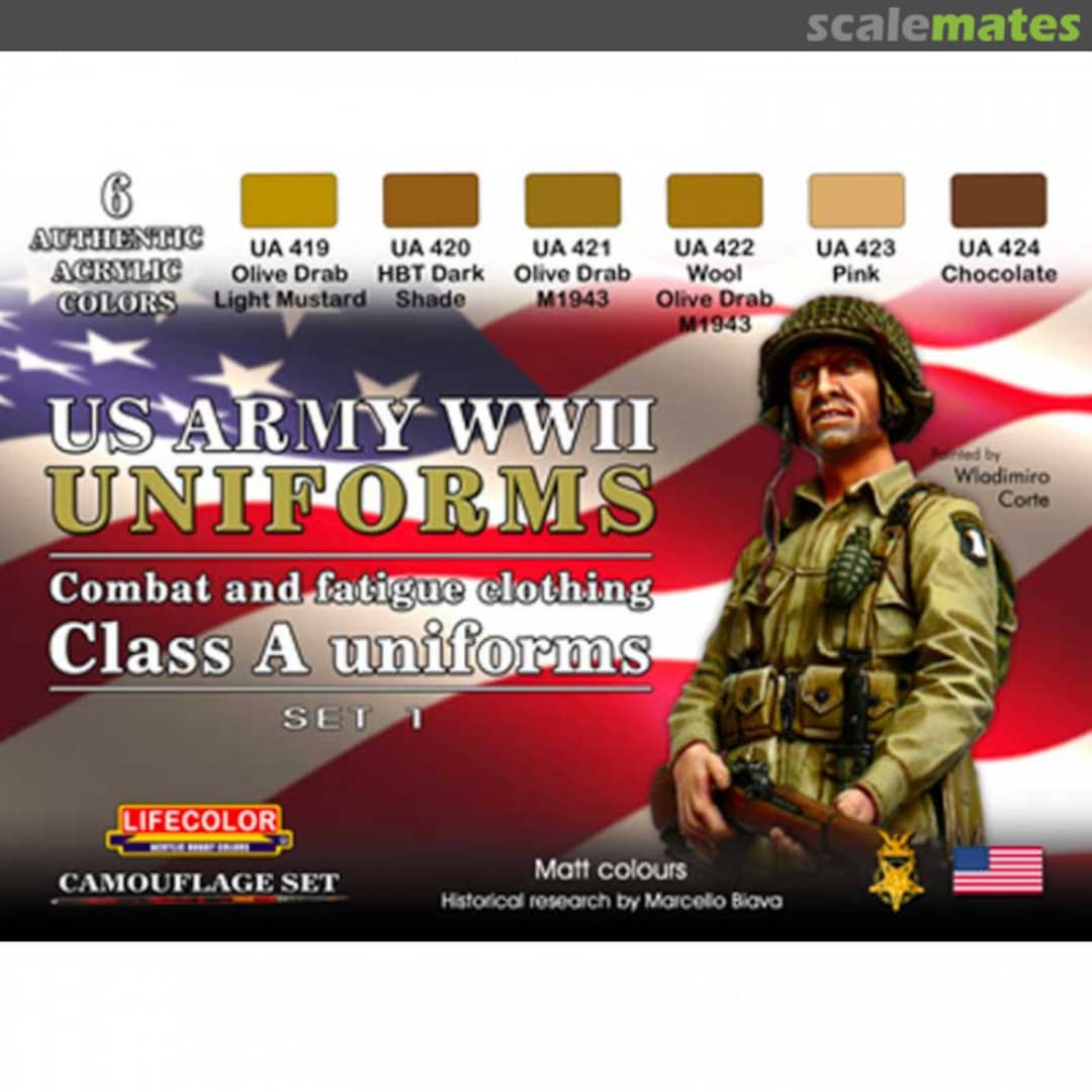 Boxart WWII US Army Uniforms Set 1  Lifecolor