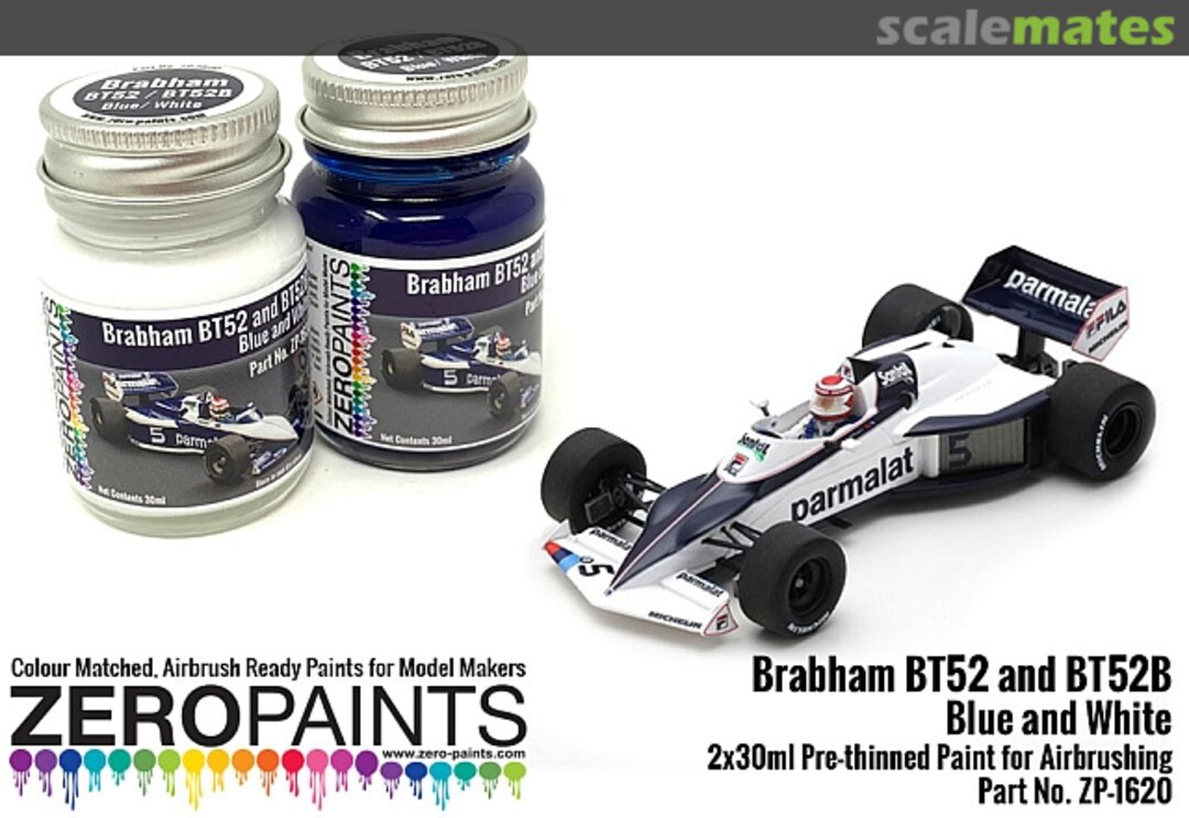 Boxart Brabham BT52 and BT52B Blue and White  Zero Paints