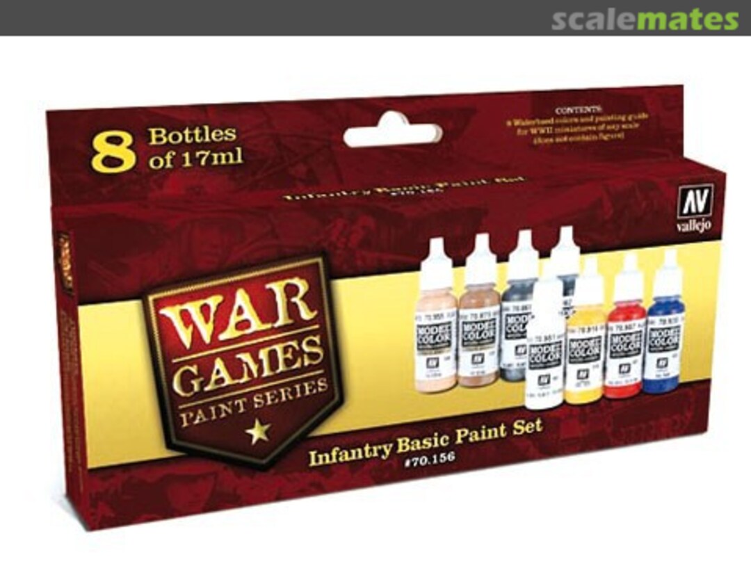 Boxart Infantry Basic Paint Set 70.156 Vallejo Model Color Boxart Infantry Basic Paint Set 70.156 Vallejo Model Color
