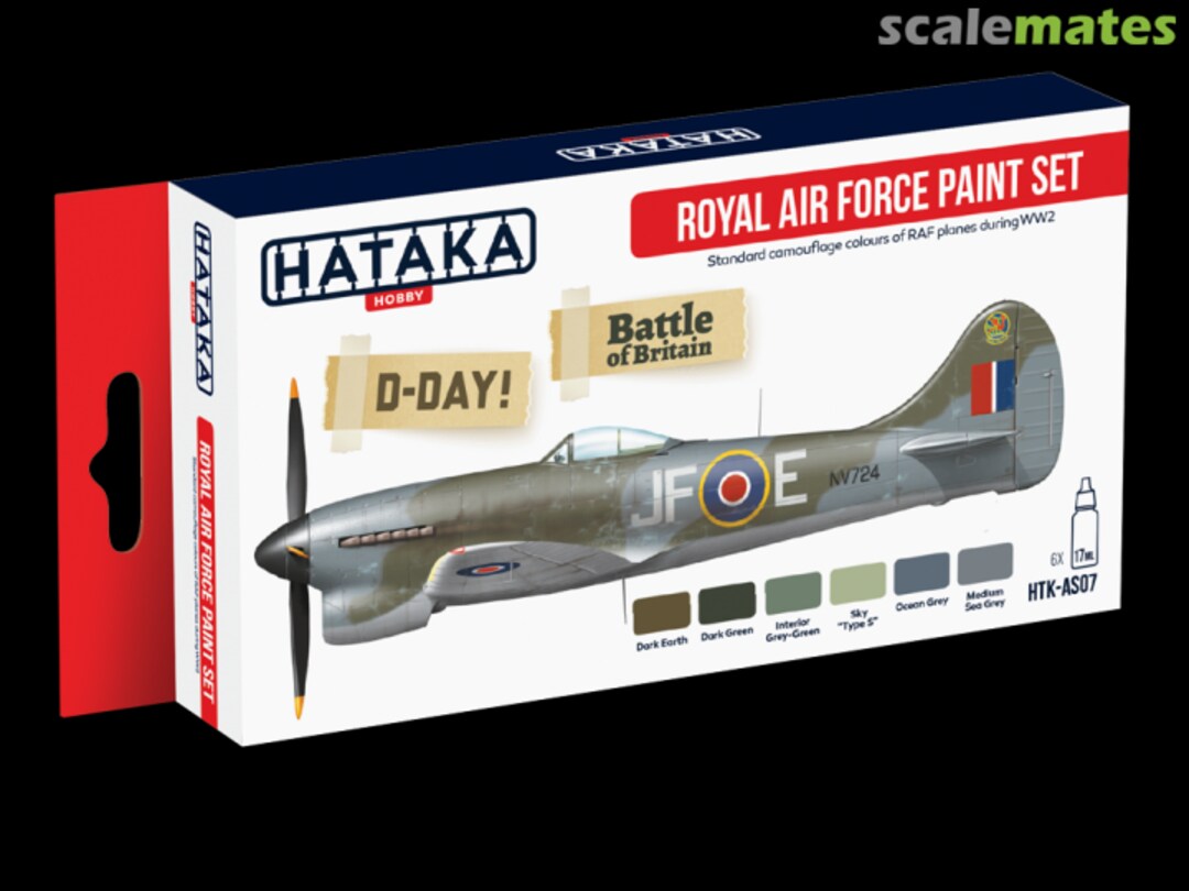 Boxart Hataka Royal Air Force Paint Set  Hataka Hobby Red Line