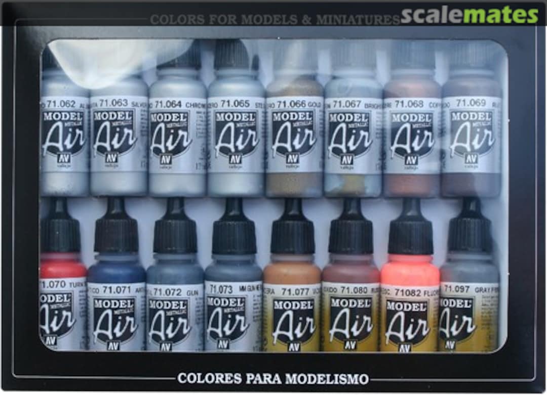 Boxart Metallic Colors 71.181 Vallejo Model Air