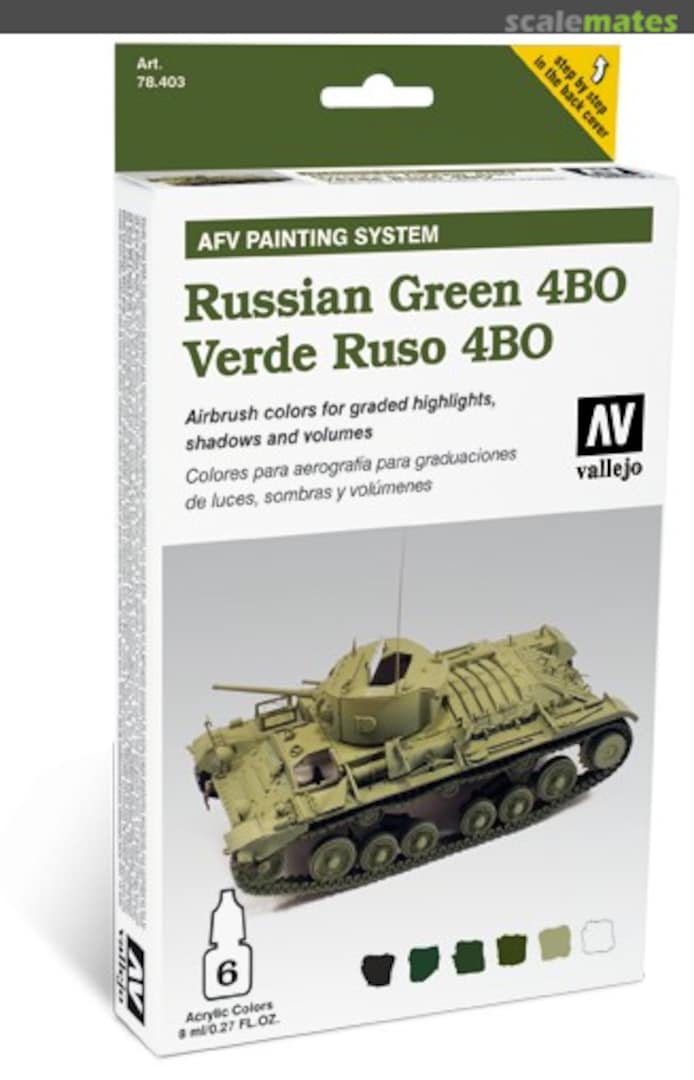 Boxart Russian Green 4BO 78.403 Vallejo Model Air